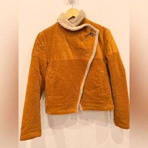 The Normal Brand Corduroy Sherpa‎ Jacket Women’s Brown Cozy Lined New